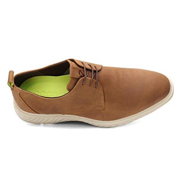 NWT ECCO Men's St.1 Hybrid Lite Plain Toe Oxford Flat, Camel Nubuck, 5-5.5 - Picture 3 of 7